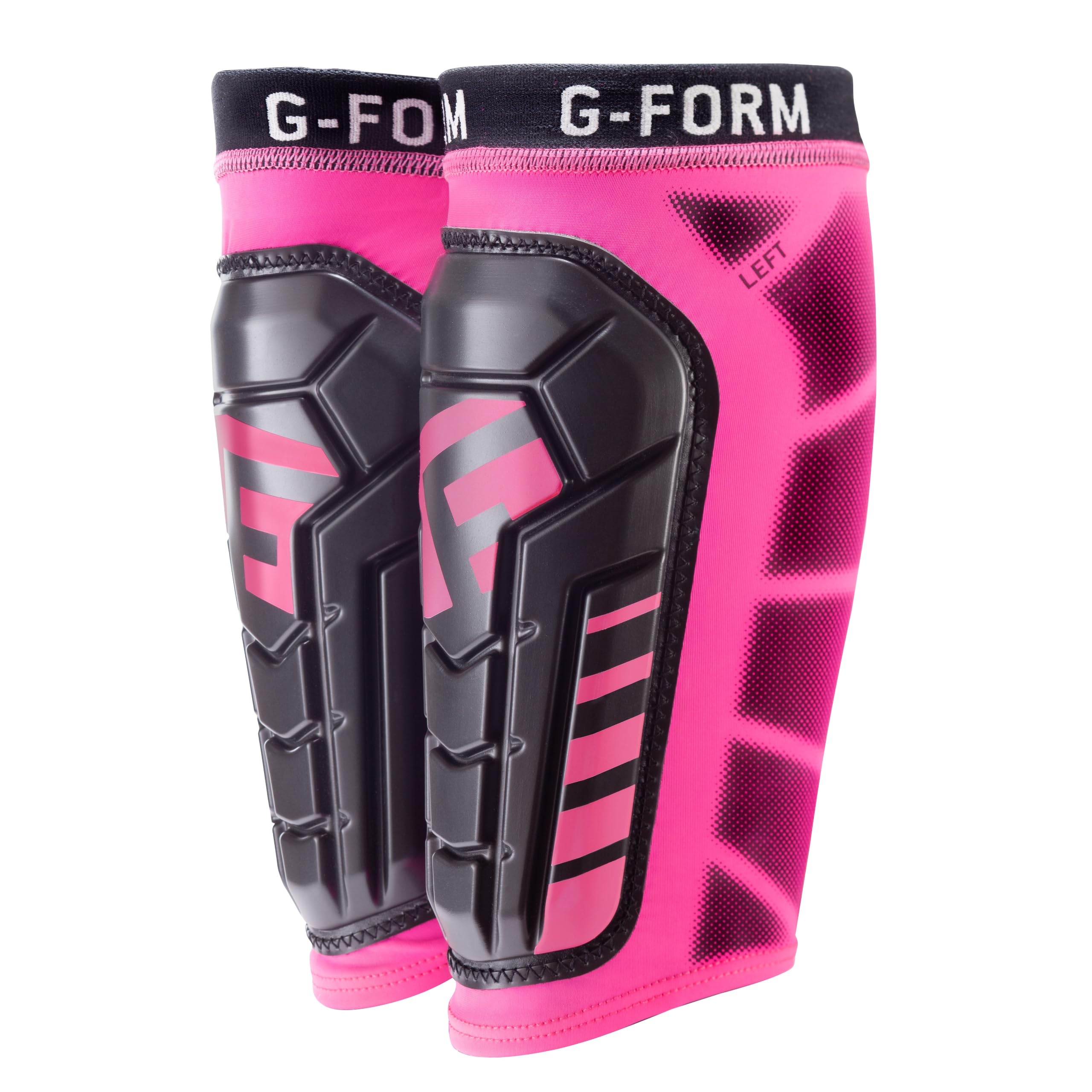 G-Form Pro-S Vento Football Shin Guard - Football Shin Guard Sleeves - Neon Pink, Adult X-Large