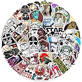 50Pcs Mixed Star Cartoon War Stickers Gifts for Kids Girl Laptop, Cute Waterproof Vinyl Cartoon Decal for Teen Water Bottle Bike Guitar Phone Skateboard Luggage (STW)