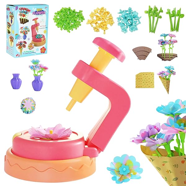 KEGOZ FLOWER MAKING MACHINE FOR KIDS, DIY FLOWER...