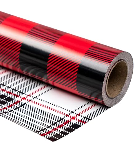 Lumberjack Plaid Wrapping Paper Roll - Large (Personalized-503839