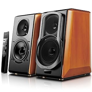 Edifier S2000pro Powered Bluetooth Bookshelf Speakers - Near-Field Active Studio Monitor Speaker with Wireless and Optical Input