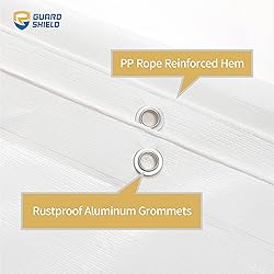 GUARD SHIELD Heavy Duty Tarp 8x10 Feet White Multi