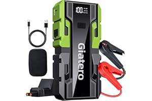 Giatero 4000A Car Battery Jump Starter, Smart Portable Car Jump Starter Battery Pack, 12V Jumper Starter with LED Display and LED Light, Power Bank with USB, Type C Port(Up to 9.0 L Gas/8.0 L Diesel)