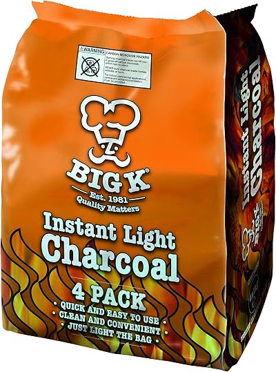 Big K Instant Light Lumpwood Charcoal 4x1kg Bags Instant BBQ Charcoal