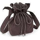 FURPHI Medieval Drawstring Shoulder Bag Renaissance Canvas Dice Bag Coin Purse Ren Faire Costume Accessories
