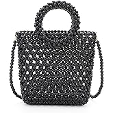 Ayliss Women Pearl Clutch Bag Crossbody Handbag Purse Beaded Evening Bag Shoulder Wedding Clutch Top-Handle Chain