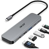 Acer USB C Hub, 5-in-1 USBC to HDMI Adapter with 4K@60Hz for Laptop/Mac | USBC Splitter Docking Station with HDMI 2.0, 100W PD, USB-C, USB-A 3.0 &amp; USB-A 2.0 Data Ports for iPad Pro, iPhone 17 Pro Max