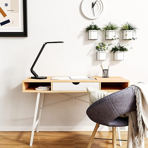 JKSWT LED Desk Lamp, Eye-Caring Table Lamps Natural Light Protects