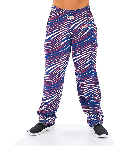 Zubaz 00 NFL Men's Classic Zebra Print Left Hip Team Logo Pant