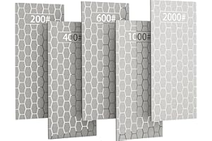 CWOVRS Diamond Sharpening Stones, 5 PCS Diamond Sharpening Plates with Honeycomb Surface Plate for Scissors Knives Outdoor To