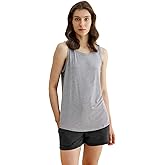 Latuza Women's Viscose Sleep Tank Top Sleeveless Pajamas Shirt