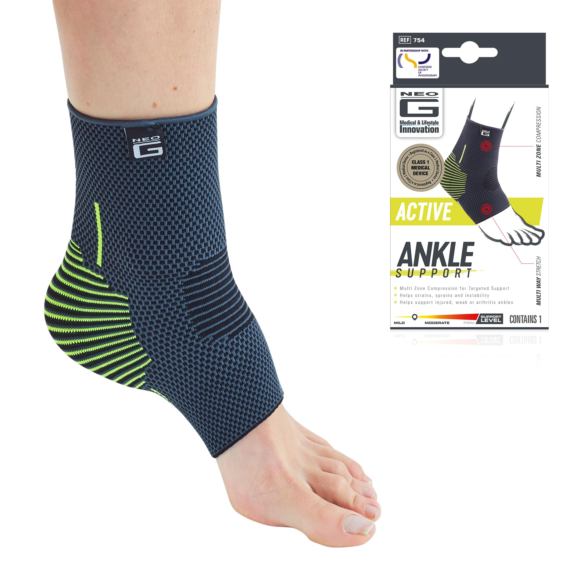 Neo-G Ankle Support Running – Sport Ankle Brace – Ankle Compression Support - Breathable, Lightweight Ankle Bandage Support for Sprains, Strains, Injury, Joint Pain - XL