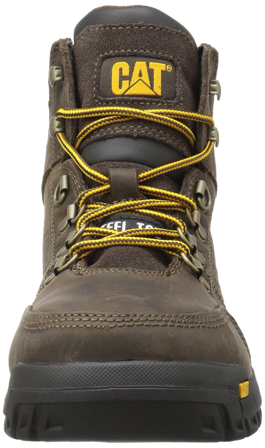 Caterpillar Men's Outline Steel Toe Work Boot, Seal Brown, 11.5 W US on