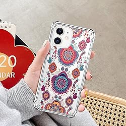 LuGeKe Mandala Pattern Case for iPhone 11,Flower