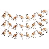 3 Pcs Kangaroo Banner for Boys Girls Birthday Party Baby Shower Supplies | Kangaroo Party Decorations Realistic Kangaroo Garland Wild Australian Animal Backdrop Banner Wall Hanging Decor
