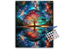 OFFITO Paint by Numbers Kit for Adults - Tree of Life Acrylic Adult Paint by Number Kits on Canvas for Beginner, Tree of Life DIY Oil Painting by Numbers for Adults Kit, Perfect for Home Decor Gift 16"x20"