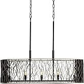 Varaluz Estela 5-Lt Linear Pendant - Matte Black/French Gold