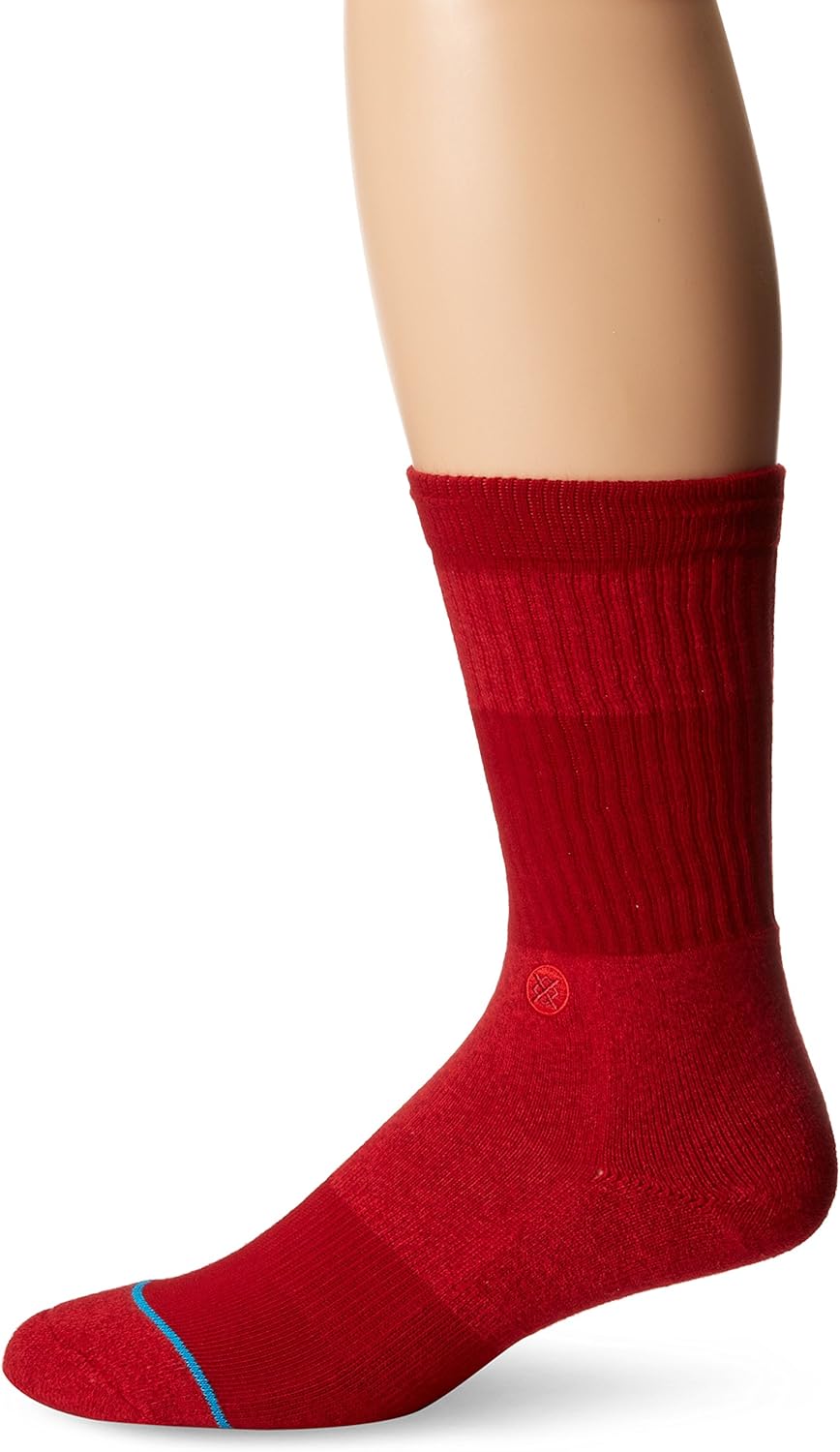 Stance Men's Spectrum Crew Sock, Red, Sock Size1013/Shoe