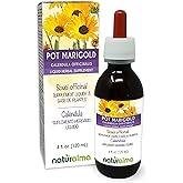 Naturalma Pot Marigold (Calendula officinalis) Flower Alcohol-Free Tincture - 4 fl oz Liquid Extract in Drops - Herbal Supplement - Vegan