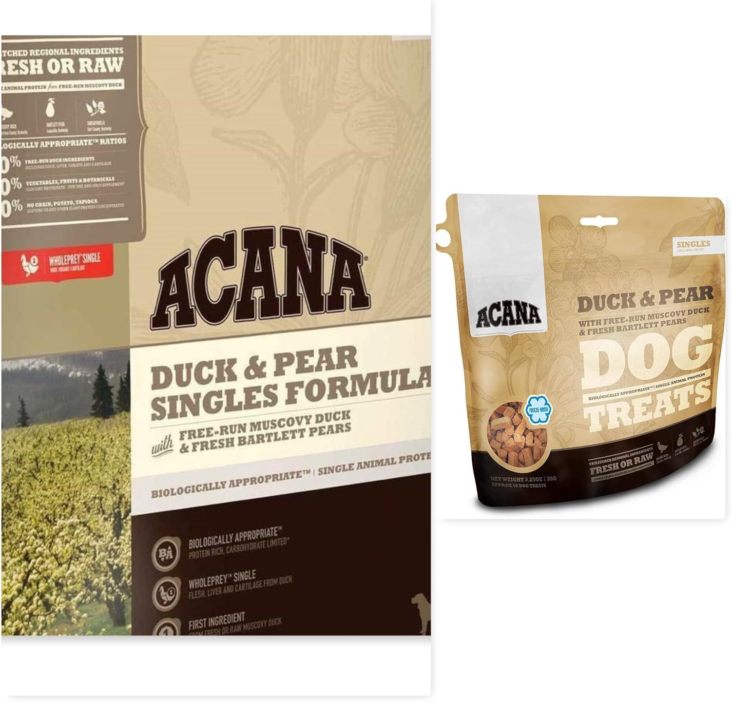 acana duck and pear dry dog food 25 lb