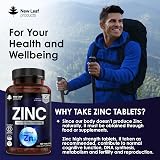 New Leaf Zinc 50mg High Strength Tablets with Copper, 120 Vegan Tablets view 3