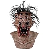Arachnid Monster Halloween Mask for Adults - Rubber Latex Full Head Design & Synthetic Hair, Realistic Horror Mask ST Multicolor