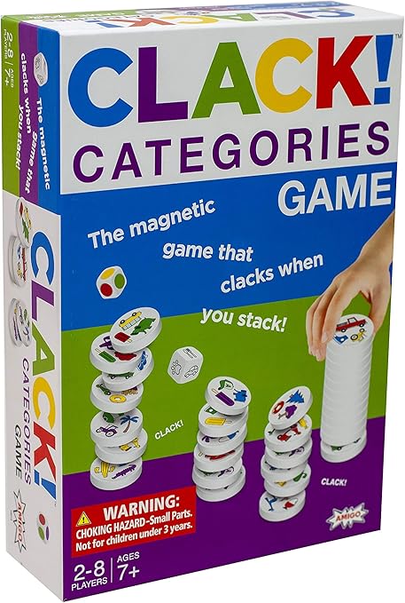 Amazon Com Amigo Clack Categories Kids Magnetic Stacking Game For Ages 7 Toys Games