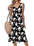 Zeagoo Women Below Knee Length Spring Floral Dress