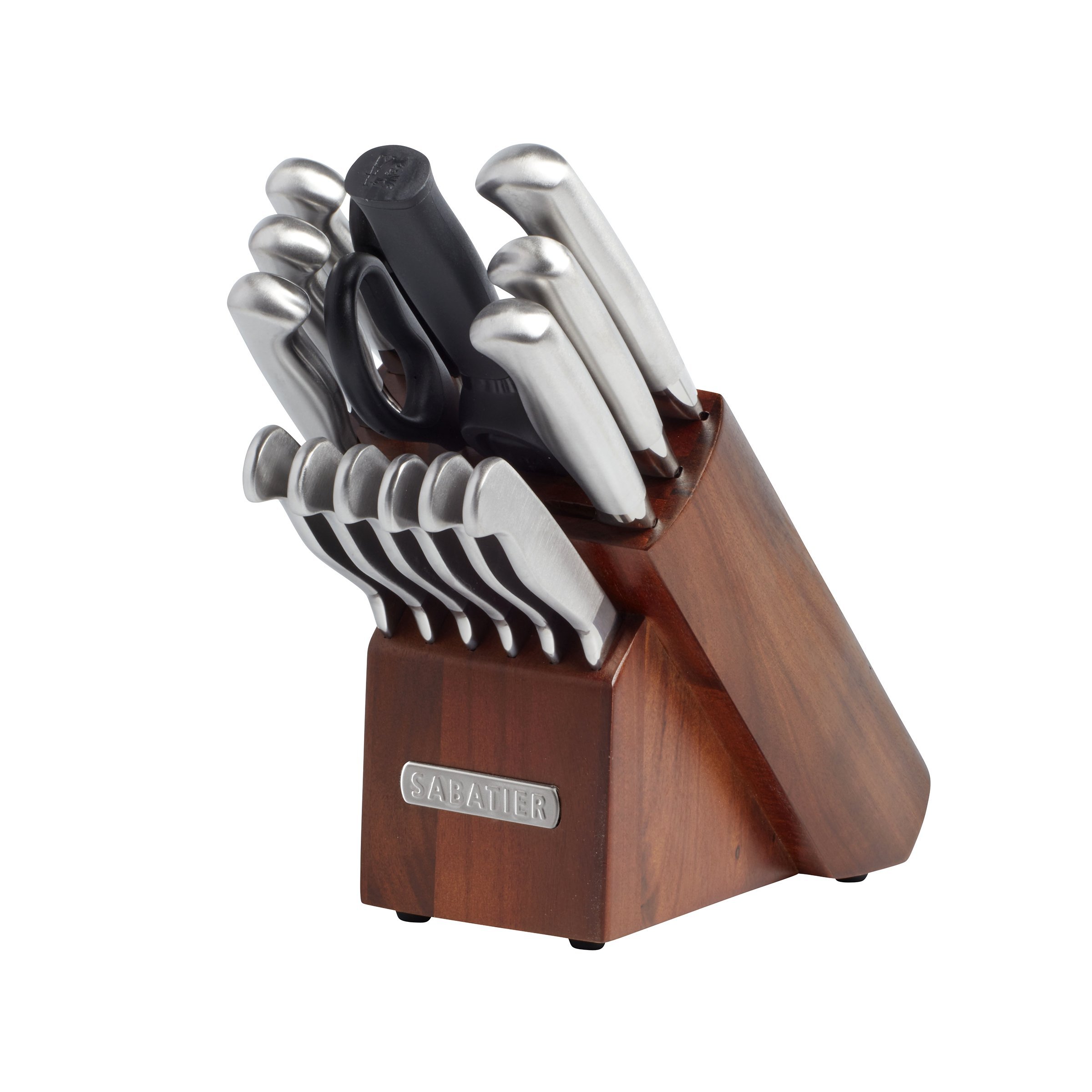 Sabatier 15Piece Hollow Handle HighCarbon Stainless Steel Knife Block