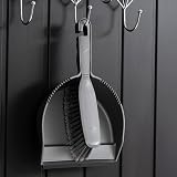 Addis Everyday Stiff Dustpan & Brush Set Plastic Nylon Metallic Silver view 7