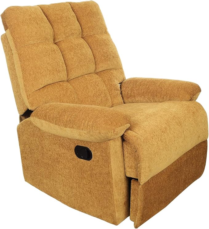 Manual Recliner in Orange Fabric Amazon.in Home & Kitchen