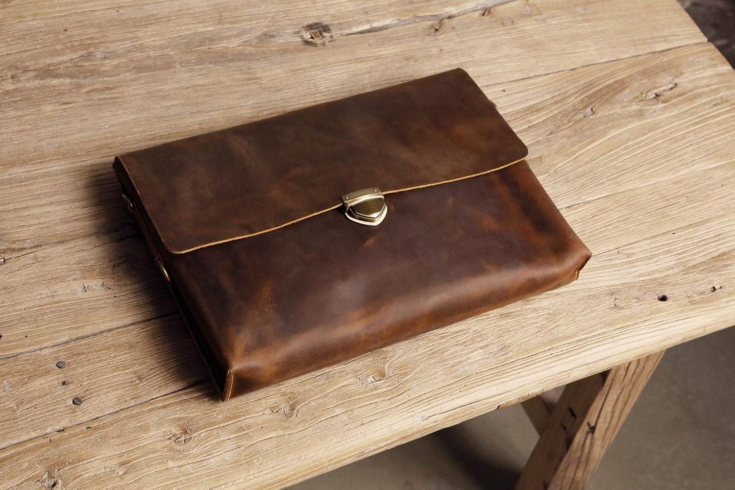 slim leather computer bag