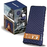 TREKOLOGY Sleeping Pad for Camping&ndash; Ultra-Lightweight, 4" Thick Camping Mat with 7.2 R-Value for All Seasons (Blue)