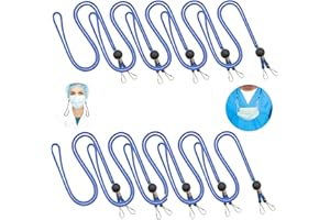 Frodete 10 Pieces Face Mask Lanyard for Women Men Mask Lanyard with Clips Mask Holder Hanger Cords String Necklace