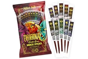 Mythical Meats Original Exotic Flavor Sampler Pack – 10 Exotic Game and Beef Snack Sticks – Dried & Dehydrated Meats Seasoned to Perfection – High Protein Snacks