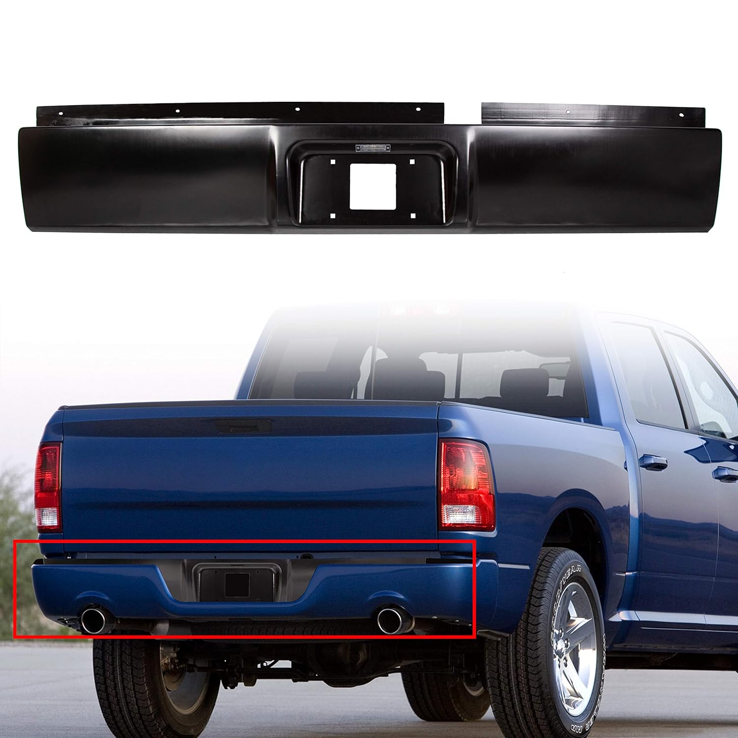 20032009 2500 3500 Pickup JMTAAT Rear Steel Roll Pan