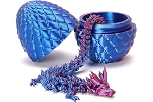 YTRXYLKL 3D Printed Dragon with Surprise Egg,Surprise Dinosaur Eggs Fidget Toys for Kids, Birthdays, Halloween Christmas Decorations Gifts Indoor Outdoor for Girls Boys (Purple)