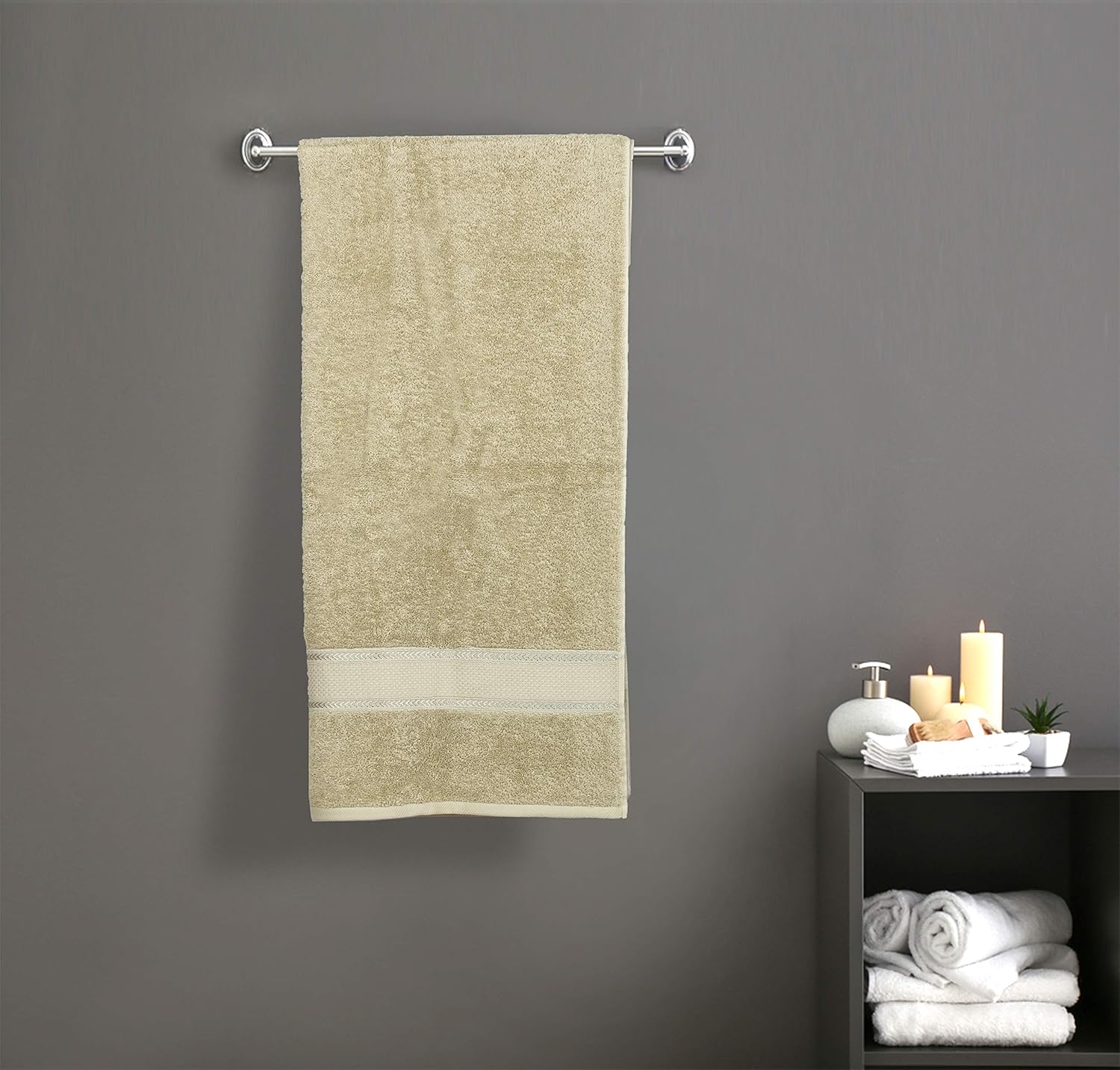 Cannon Spectrum Green Medium Bath Towel 1 PC Amazon.in Home & Kitchen