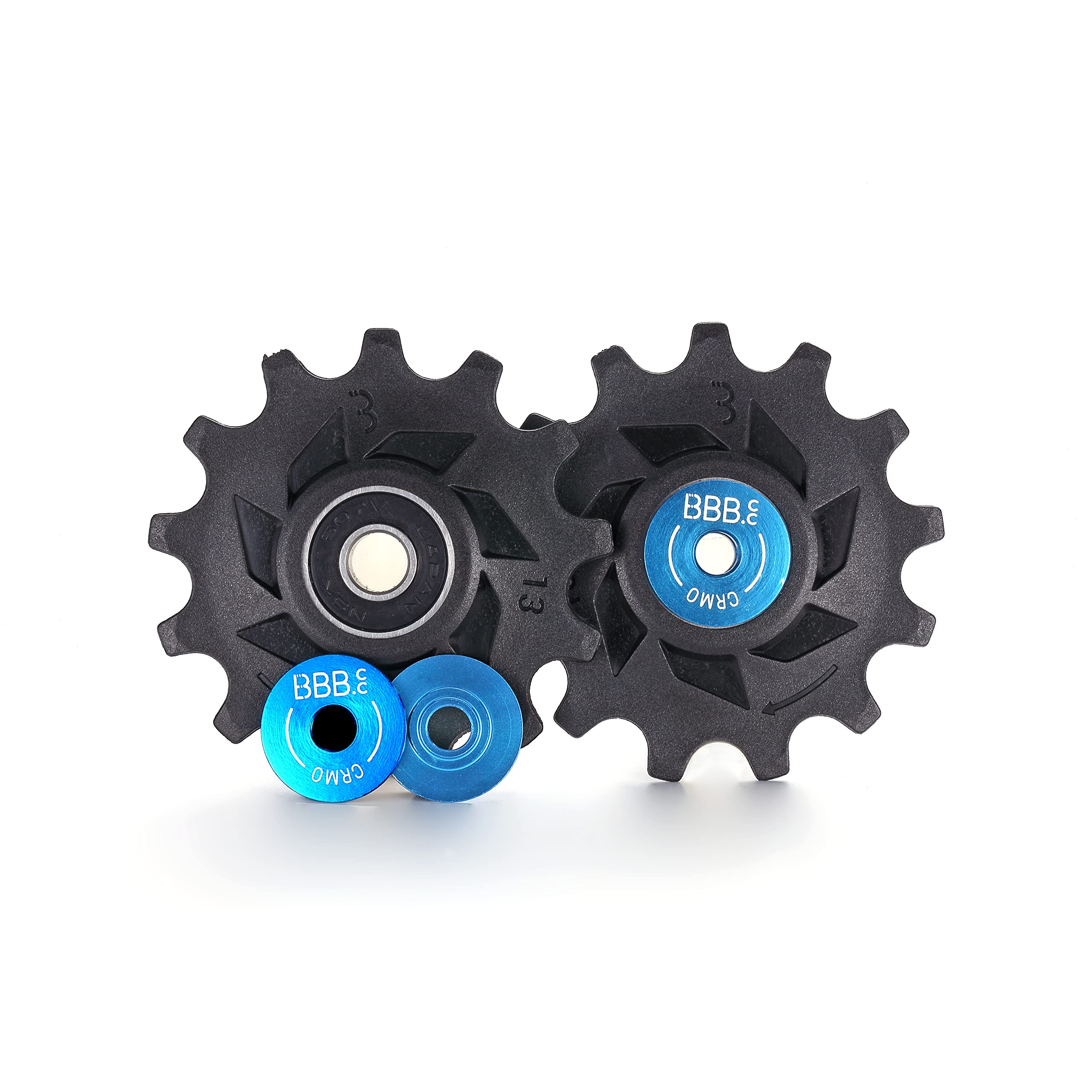 BBB Cycling Derailleur Pulley 13-Teeth Rear Shimano 12-Speed Jockey Wheels Roller Urban Road Bike MTB Bicycle RollerBoys 13T BDP-09, Black