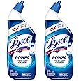 Lysol Power Toilet Bowl Cleaner Gel, For Cleaning and Disinfecting, Stain Removal, 24oz (2-pack)