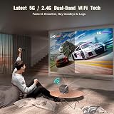 VOPLLS Smart 4K Projector with Netflix Built‑In 1080P 700 ANSI 60Hz view 7
