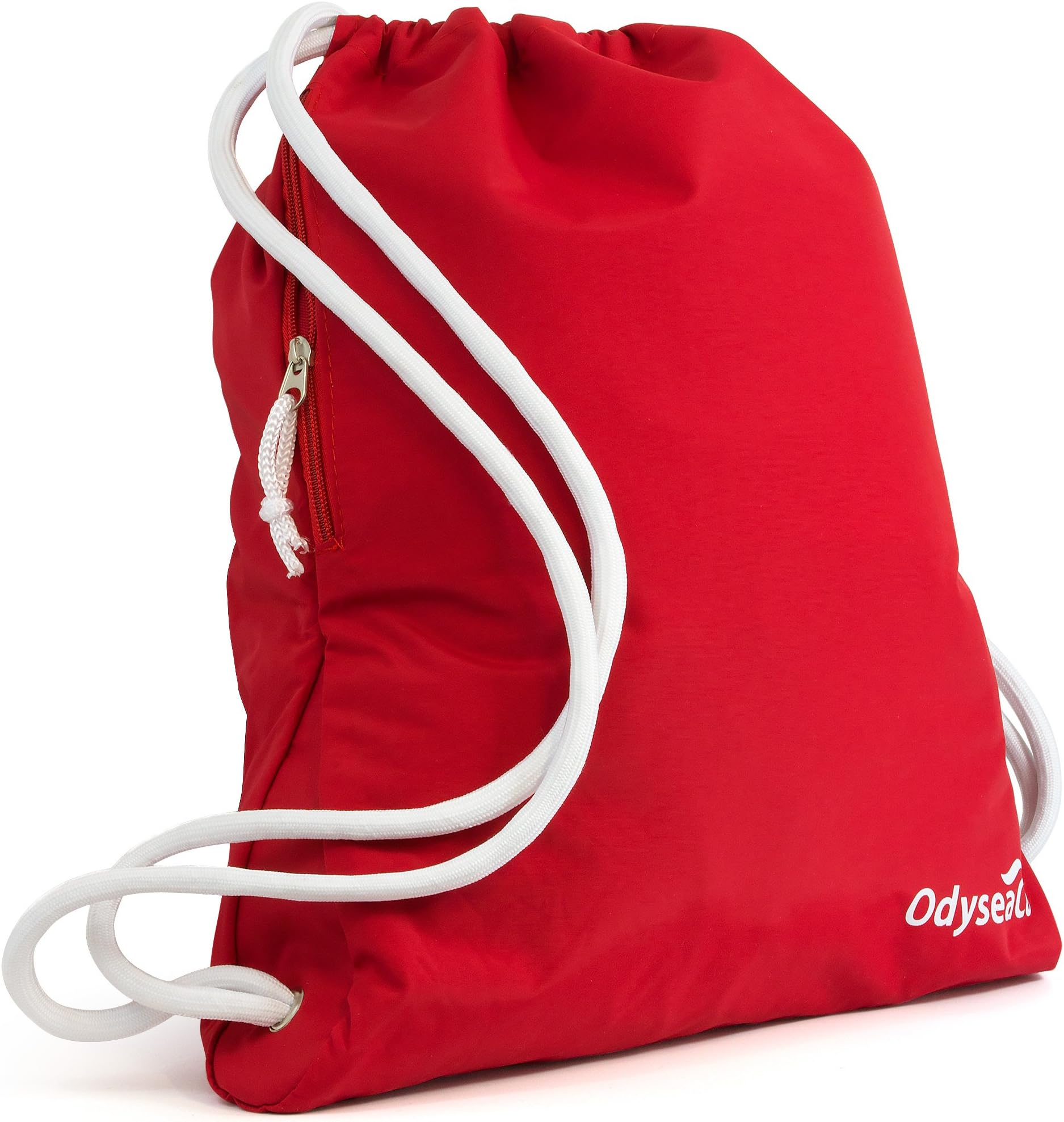Odyseaco Deluxe Drawstring Gym Bag- Waterproof Swimming Bag With Large Zip Pocket Best For School, PE & Sports, Drawstring Backpack