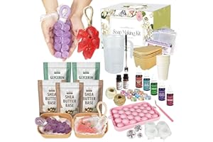 PIUH Grape & Strawberry Soap Making Kit for Adults Beginners Making Soaps, DIY Soap Making Supplies Handmade Craft Kit with G