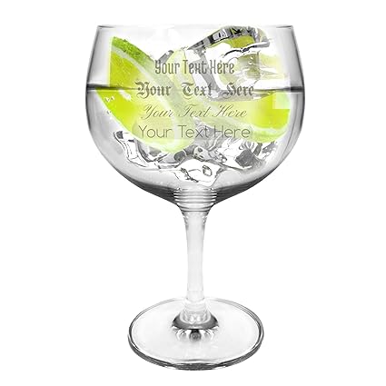 Ginsanity TRITAN Crystal Extra groß Personalisiert [696 ml] Copa Glas Gin und Tonic [G&T] Balloon Gläser Für Cocktails und Geschenkbox
