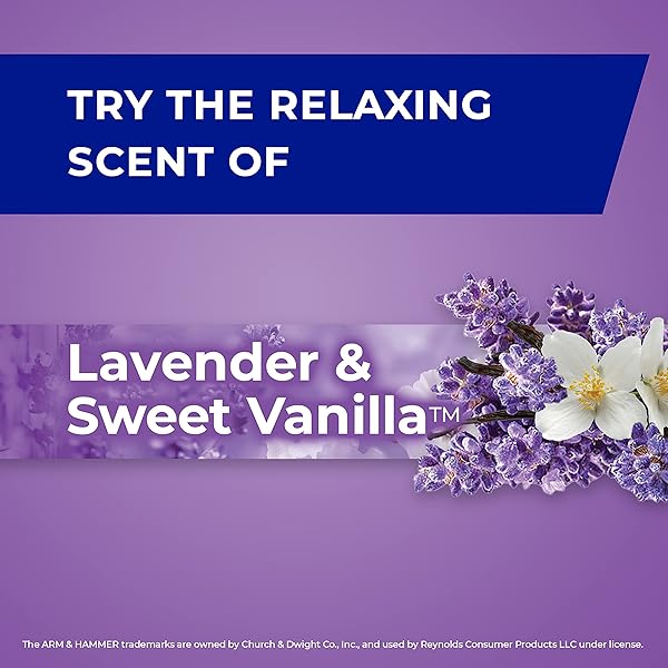 HEFTY SMALL GARBAGE BAGS, FLAP TIE, LAVENDER & SWEET VANILLA SCENT, 4 GALLON, 26 COUNT