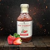 Gourmet Warehouse Small Batch Kickin' Strawberry BBQ Sauce Made With Natural Ingredients Gluten Free No HFCS Tangy Barbecue 16 Oz (Pack of 1)