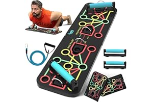 Addis Push up board | Push-up bard with Tension band | 7 in 1 Portable and foldable | Easy to use any where | Color-Coded Str