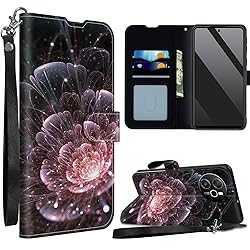 Pink Art Peony Flowers for Blackview Shark 8 Wallet