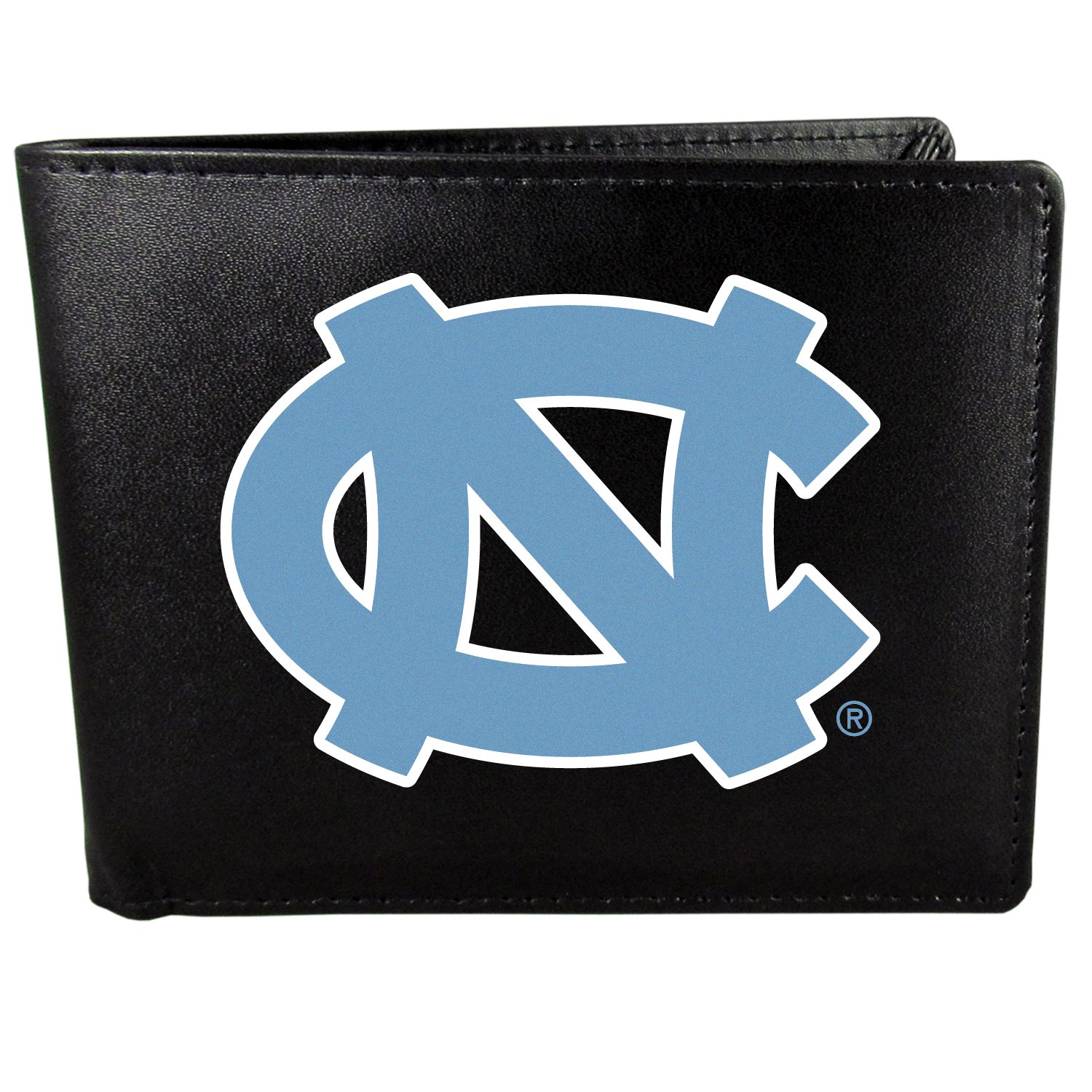Siskiyou NCAA Sports Mens North Carolina Tar Heels Bi-fold Wallet Large Logo One Size Black