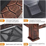 Yaheetech 86cm Square Fire Pit with Cover and Poker Copper Finish view 6